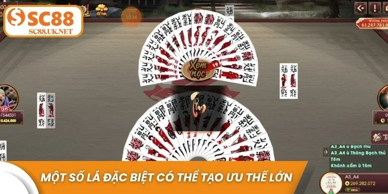 Trong trò chơi này, một số lá đặc biệt có thể tạo ưu thế lớn nếu sử dụng đúng lúc