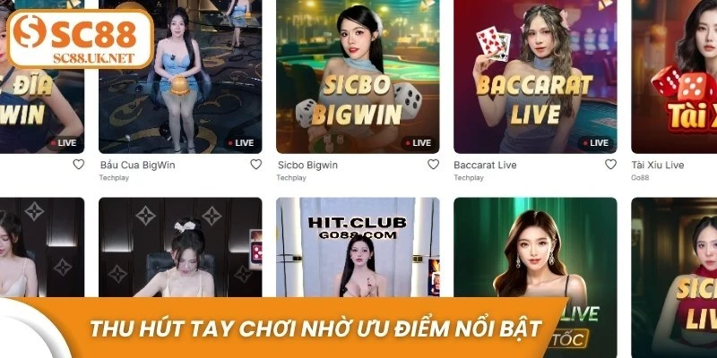 Casino SC88 thu hút các tay chơi nhờ những ưu điểm nổi bật nhất