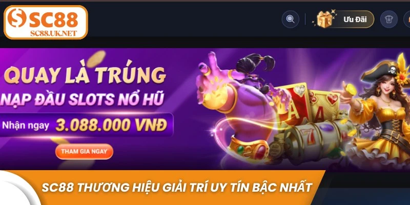 SC88 được biết đến như một thương hiệu giải trí uy tín bậc nhất