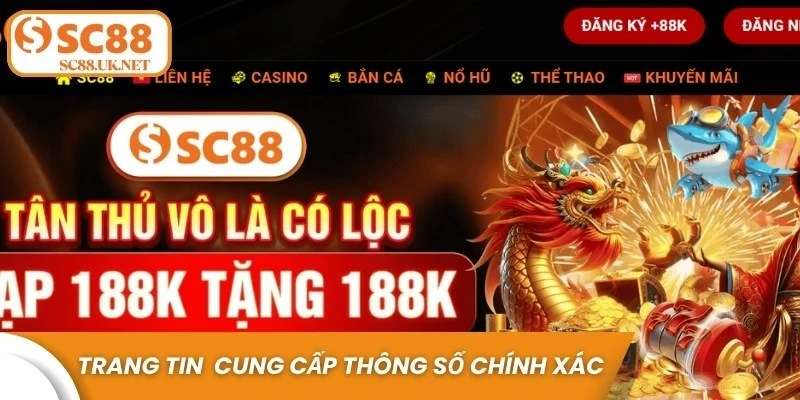 Trang tin được xây dựng nhằm cung cấp thông số chính xác